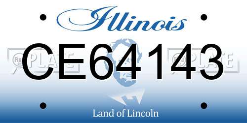 CE64143 Illinois License Plate