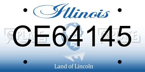 CE64145 Illinois License Plate