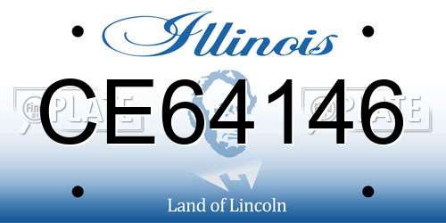 CE64146 Illinois License Plate