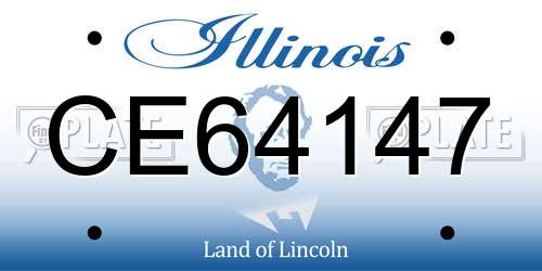 CE64147 Illinois License Plate