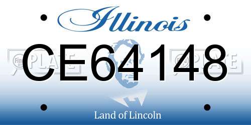 CE64148 Illinois License Plate