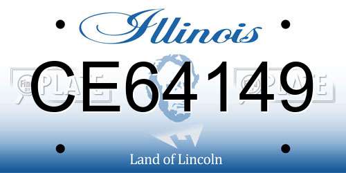 CE64149 Illinois License Plate