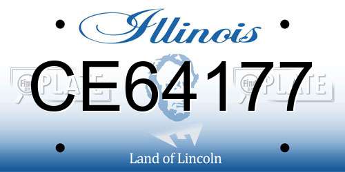 CE64177 Illinois License Plate