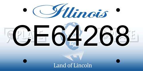 CE64268 Illinois License Plate