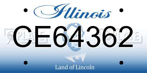 CE64362 Illinois License Plate