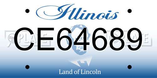 CE64689 Illinois License Plate
