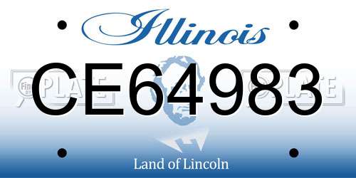 CE64983 Illinois License Plate