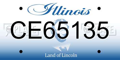 CE65135 Illinois License Plate