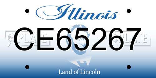 CE65267 Illinois License Plate