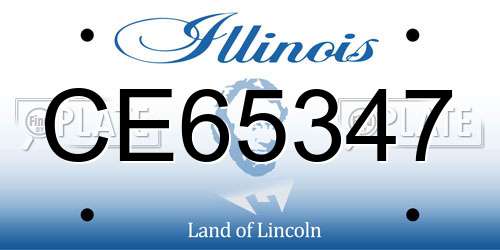 CE65347 Illinois License Plate