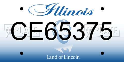 CE65375 Illinois License Plate