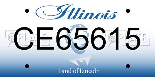 CE65615 Illinois License Plate
