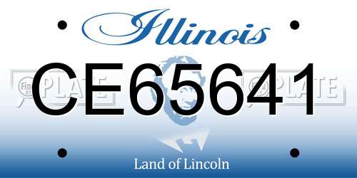CE65641 Illinois License Plate
