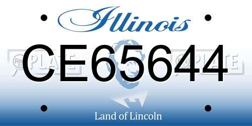 CE65644 Illinois License Plate