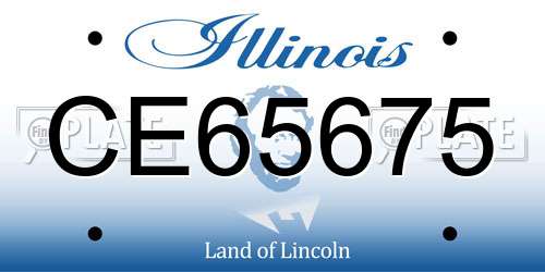 CE65675 Illinois License Plate