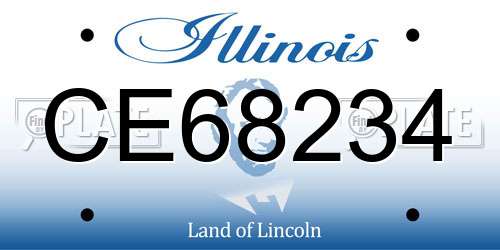 CE68234 Illinois License Plate