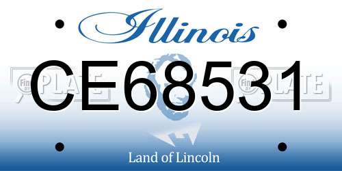 CE68531 Illinois License Plate
