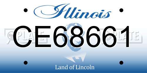 CE68661 Illinois License Plate