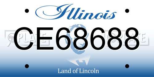 CE68688 Illinois License Plate