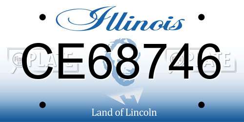 CE68746 Illinois License Plate