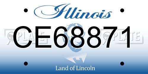 CE68871 Illinois License Plate