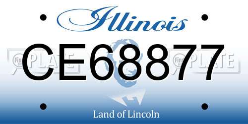 CE68877 Illinois License Plate
