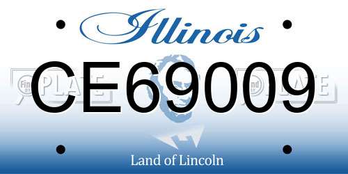 CE69009 Illinois License Plate