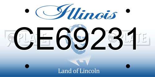 CE69231 Illinois License Plate