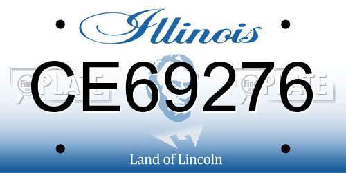 CE69276 Illinois License Plate
