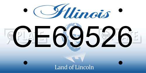 CE69526 Illinois License Plate