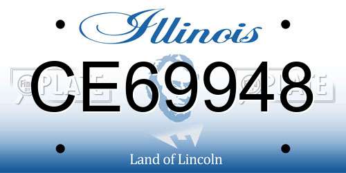 CE69948 Illinois License Plate