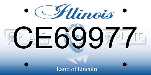 CE69977 Illinois License Plate