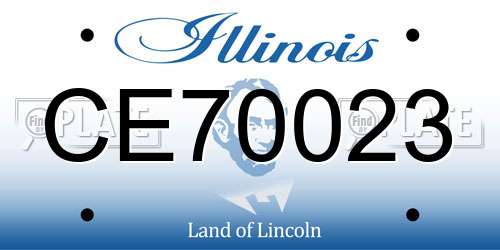 CE70023 Illinois License Plate
