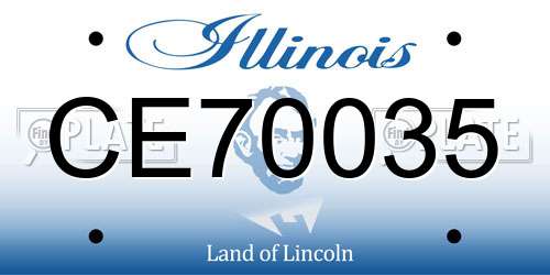 CE70035 Illinois License Plate