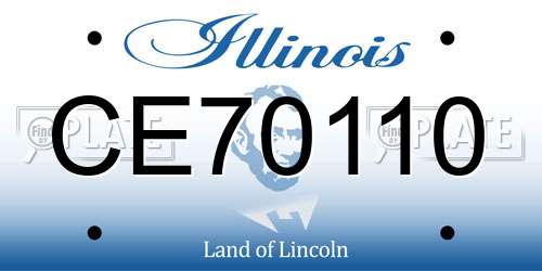 CE70110 Illinois License Plate
