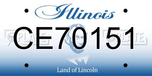 CE70151 Illinois License Plate