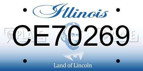 CE70269 Illinois License Plate