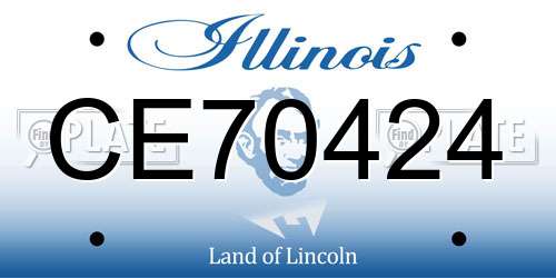CE70424 Illinois License Plate