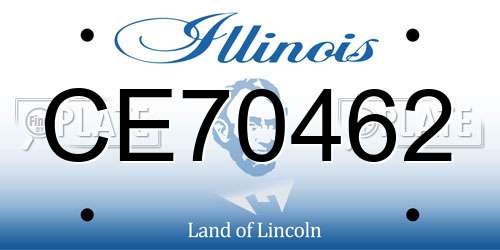 CE70462 Illinois License Plate