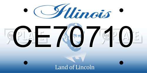 CE70710 Illinois License Plate