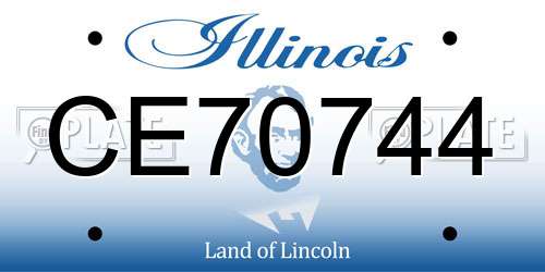 CE70744 Illinois License Plate