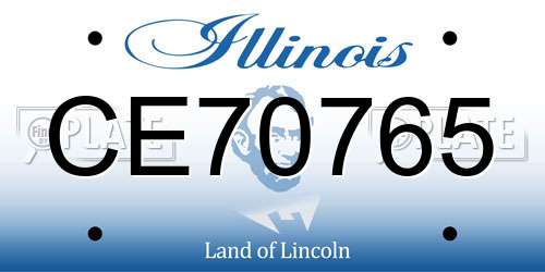 CE70765 Illinois License Plate