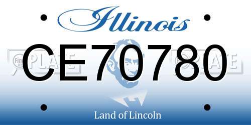 CE70780 Illinois License Plate