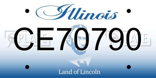 CE70790 Illinois License Plate