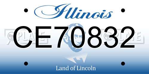 CE70832 Illinois License Plate