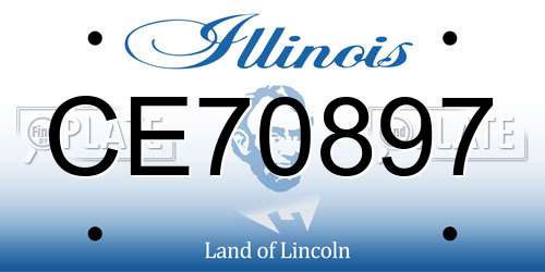 CE70897 Illinois License Plate