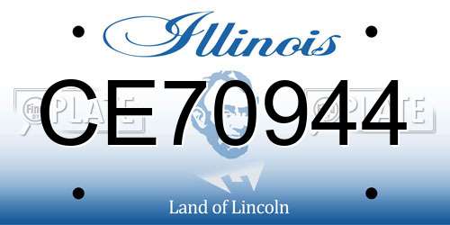 CE70944 Illinois License Plate