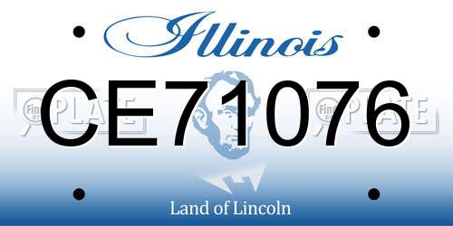 CE71076 Illinois License Plate