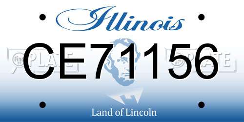 CE71156 Illinois License Plate