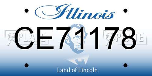 CE71178 Illinois License Plate
